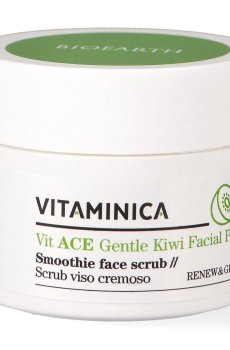 Мягкий отшелушивающий крем-скраб для лица Bioearth Vitaminica Vit ACE Gentle Kiwi Facial Peel, 50 мл