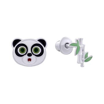 Сережки UmaUmi Zoo Панда з бамбуком (0010000015744) Сережки UmaUmi Zoo Панда з бамбуком (0010000015744)
