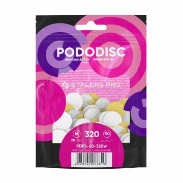 Сменные файлы для педикюрного диска на мягкой основе Staleks Pro Pododisc Pro M, белые, 320 грит, 50 шт Сменные файлы для педикюрного диска на мягкой основе Staleks Pro Pododisc Pro M, белые, 320 грит, 50 шт