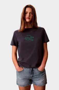 Женская темно-серая футболка CLASSIC Серый M Calvin Klein Jeans LV047G800G