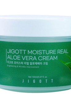 Увлажняющий крем для лица Jigott Moisture Real Aloe Vera Cream с экстрактом алоэ, 150 мл
