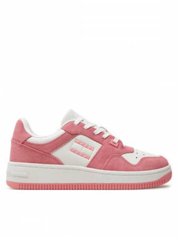 Tommy Jeans Снікерcи Tjw Retro Basket Washed Suede EN0EN02486 Рожевий Tommy Jeans Снікерcи Tjw Retro Basket Washed Suede EN0EN02486 Рожевий