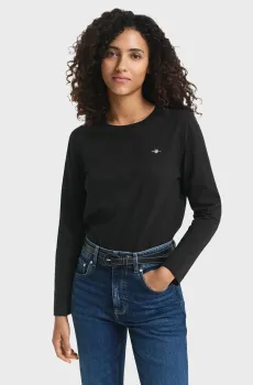 Женский черный лонгслив REG SHIELD Черный XS Gant 4200748