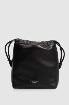 Черная кожаная сумка-кисет Marilyn с логотипом