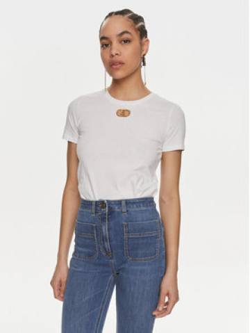 Elisabetta Franchi Футболка MA-52N-41E2-V180 Білий Regular Fit Elisabetta Franchi Футболка MA-52N-41E2-V180 Білий Regular Fit