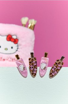 Заколки для волосся без заломів набір 4 штуки Hello Kitty - різнобарвний