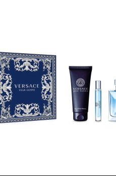 Парфюмированный набор мужской Versace Pour Homme (туалетная вода, 100 мл + туалетная вода, 10 мл + гель для душа, 150 мл)