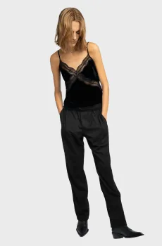 Женский черный топ Cishi Черный S ZADIG&VOLTAIRE WWCR01302_BLACK