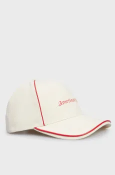 Женская белая кепка CANVAS CONTRAST LEATHER PIPING CAP Белый ONESIZE Gant 4900078