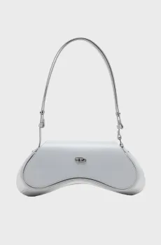 Женская серая кожаная сумка PLAY CROSSBODY Серый ONESIZE Diesel X10221 PR227