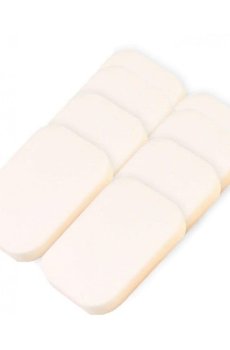 Набор спонжей для макияжа Cosmo Shop Квадрат, белый, 8 шт (CS059W)