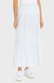 Женская голубая юбка TJW POPLIN TIERED Голубой M Tommy Jeans DW0DW15195