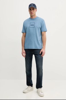 Футболка с примесью льна BOSS Orange