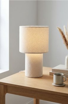 Текстурована настільна LED лампа - білий