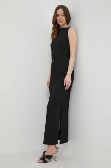 Платье Calvin Klein цвет чёрный maxi прямая Платье Calvin Klein цвет чёрный maxi прямая