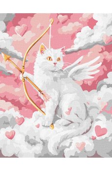 Картина по номерам Ideyka Кошачий купидон, 40*50 см (KHO5207)