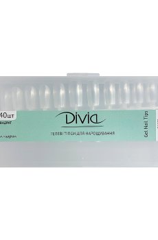 Гелевые типсы для наращивания ногтей Divia Gel Nail Tips Квадрат Di1580, 240 шт