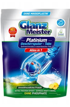 Таблетки для посудомоечной машины Glanz Meister Platinum, 25 шт