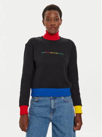 United Colors Of Benetton Світшот 3J68D107Z Чорний Regular Fit United Colors Of Benetton Світшот 3J68D107Z Чорний Regular Fit