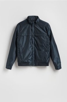 Reserved - Бомбер куртка з коміром-стійкою - темно-синій - 407HZ-59P