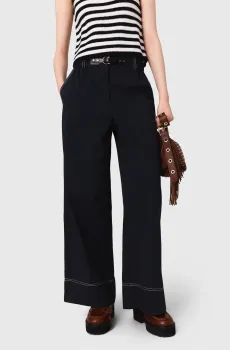 Женские темно-синие брюки Синий 36 MAJE MFPPA00736_Navy