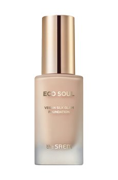 Тональная основа для лица The Saem Eco Soul Vegan Silk Glam Foundation 21 Light Beige, 30 мл
