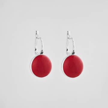 Серебряные серьги Minimal 1518-red Серебряные серьги Minimal 1518-red