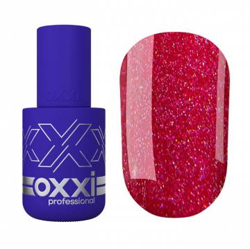 Гель-лак для ногтей Oxxi Professional 25 Красно-малиновый с микроблеском, 10 мл