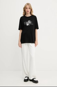Хлопковая футболка Karl Lagerfeld IKON