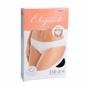 Трусы-бикини женские Elegante EL 2001 Bikini, Black, размер XL Трусы-бикини женские Elegante EL 2001 Bikini, Black, размер XL