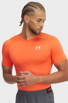 Мужская оранжевая футболка UA HG Armour Comp SS Оранжевый S Under Armour 1361518-847