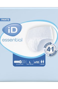 Подгузники-трусы для взрослых ID Essential Extra Plus, размер Large (100-140 см), 10 шт