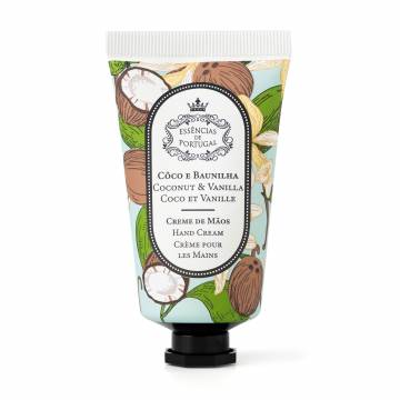 Крем для рук Essencias De Portugal Natura Hand Cream Coconut & Vanilla Кокос и ваниль, 50 мл Крем для рук Essencias De Portugal Natura Hand Cream Coconut & Vanilla Кокос и ваниль, 50 мл