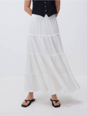 Reserved - LADIES` SKIRT - білий - 9221H-00X Reserved - LADIES` SKIRT - білий - 9221H-00X