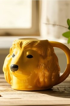 Чашка у формі собаки - жовтий