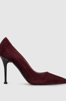 Замшевые бордовые туфли