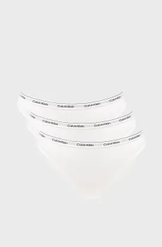 Женские белые трусики (3 шт) BIKINI 3PK Белый XS Calvin Klein 000QD5207E