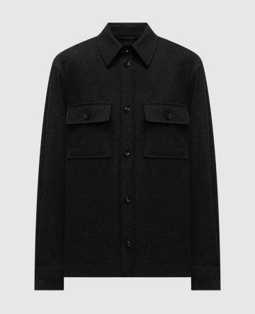 Серая рубашка из шерсти и кашемира