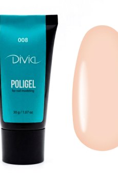 Полигель для наращивания ногтей Divia Polygel 008, 15 г