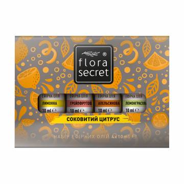 Набор эфирных масел Flora Secret Сочный цитрус, 4*10 мл Набор эфирных масел Flora Secret Сочный цитрус, 4*10 мл