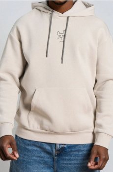 Кофта з принтом - нюдовий