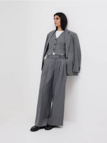 Reserved - Штани зі складками - темно-сірий - 332GF-90M