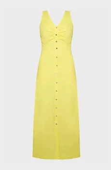 Женский желтый сарафан COTTON DAY DRESS Желтый 40 Karl Lagerfeld 241W1310