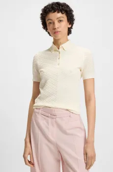 Женское белое поло Белый S BOSS 50540384;118