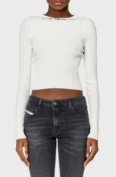 Женский белый джемпер M-ALEA MAGLIA Белый M Diesel A14314 0KMAT