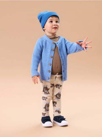 Легінси з ведмежим візерунком - нюдовий