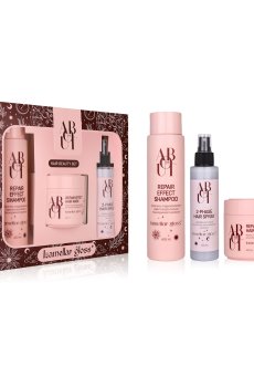 Уценка! Подарочный набор для волос ABOUT hair Lamellar Gloss (шампунь, 400 мл + маска, 300 мл + спрей, 150 мл)