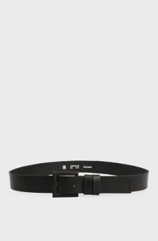 Мужской черный кожаный ремень Черный 90 G-Star RAW D04164,3127