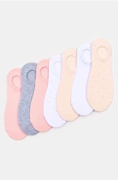 Бавовняні сліди, набір з 7 пар - різнобарвний