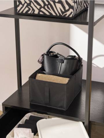 Текстильний органайзер з відділенням - чорний